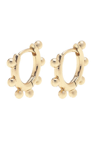 Mini Huggie Hoop Earrings | Blakely Studded
