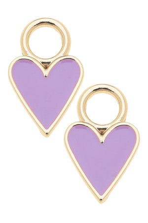 Huggie Charm | Set of 2 | Lavender Heart