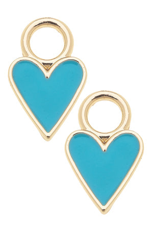 Huggie Charm | Set of 2 | Teal Heart