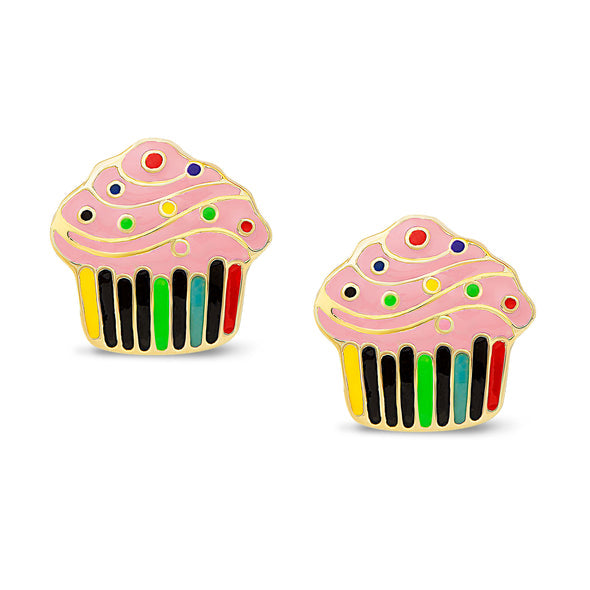 Stud Earrings - Cupcake