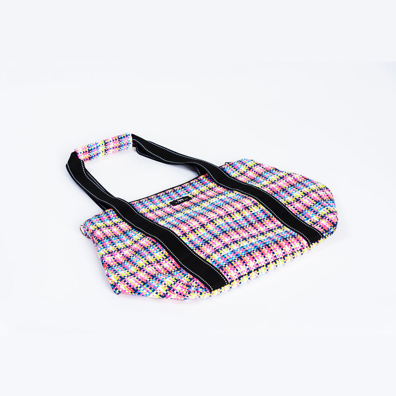 On Holiday | Woven Travel Bag | Medium | Spring Fling