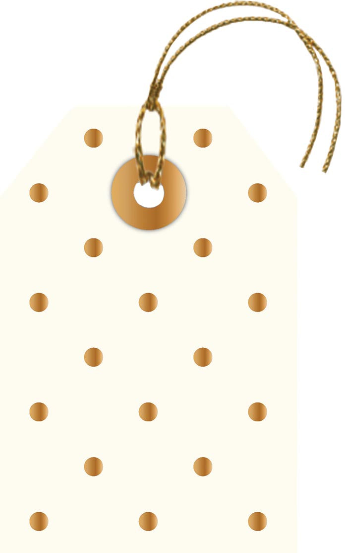 Gift Tags | Gold Swiss Dots | Cream