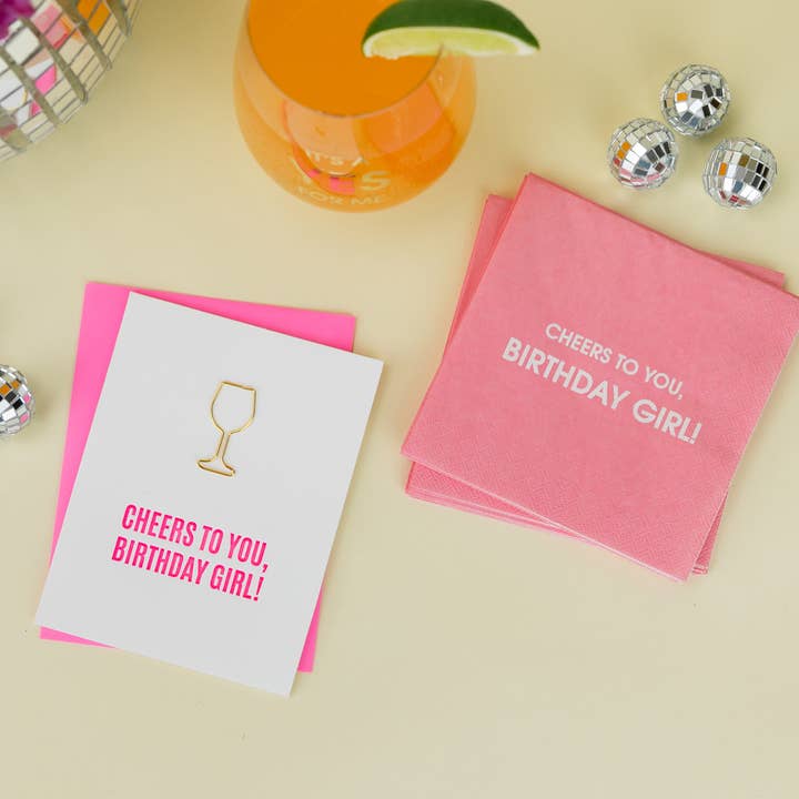 Cocktail Napkins | Cheers To You Birthday Girl