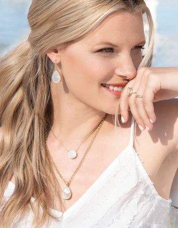 Naia Teardrop Earrings Pearlescent