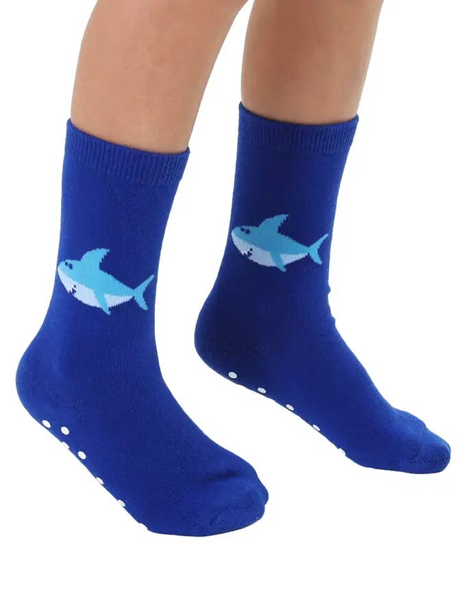 3D Packaged Crew Socks | Smiley Shark