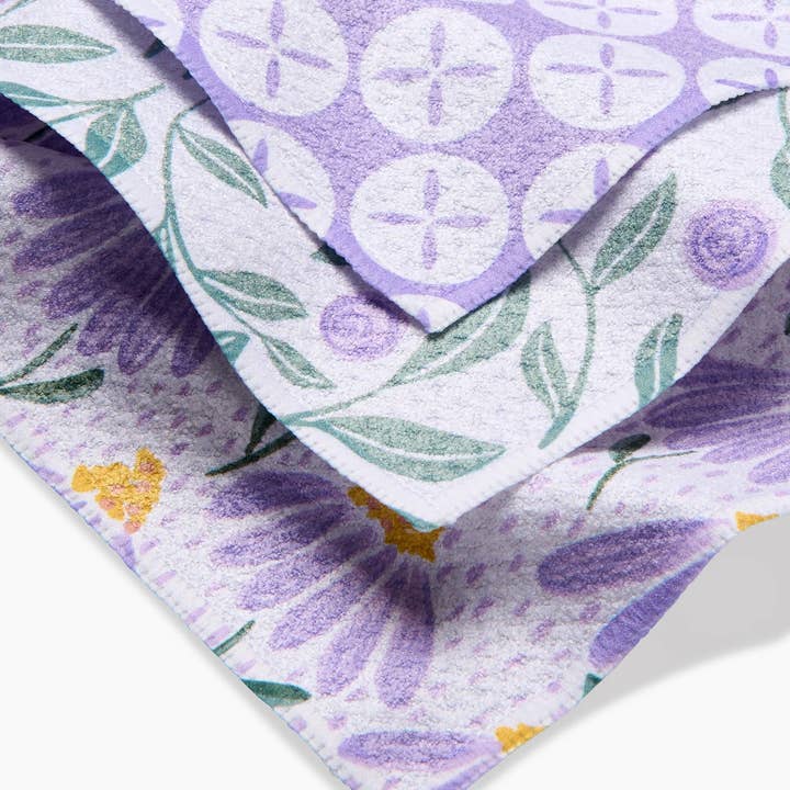 Dishcloth Set | Button Vines and Daisies