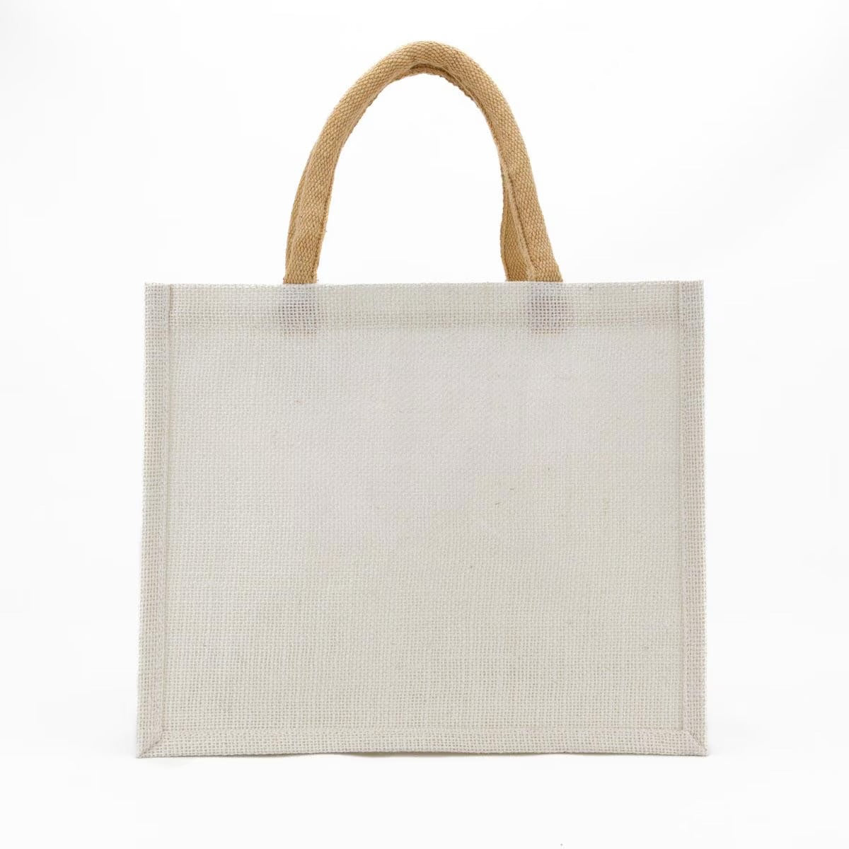 Jute Gift Tote - White