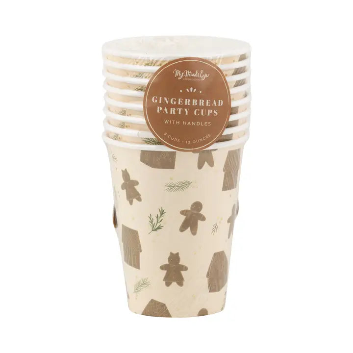 Paper Cups | Whimsy Gingerbread Handled