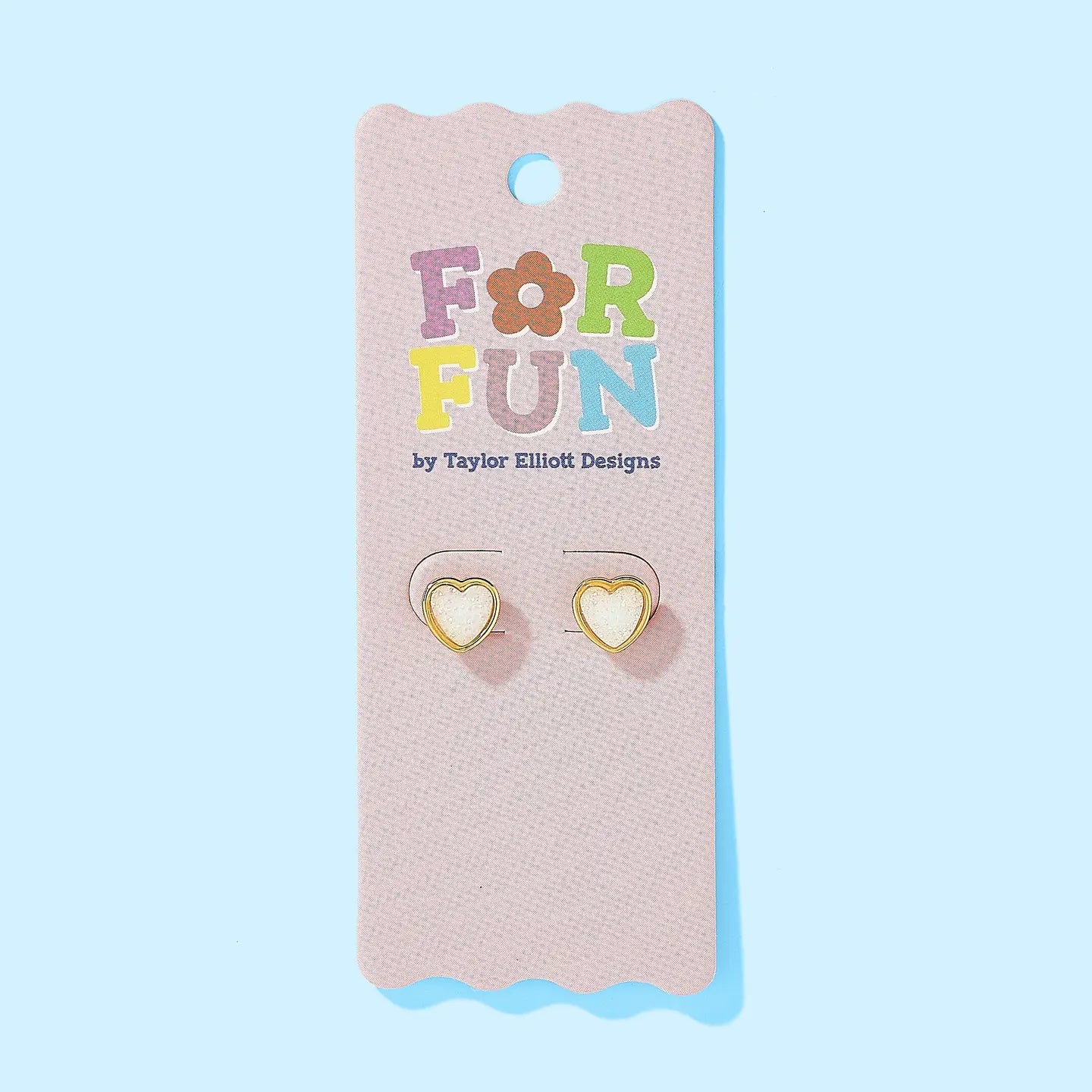 Stud Earrings | Opal Hearts