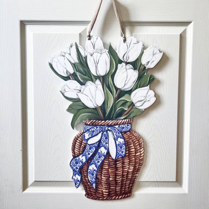 Door Hanger | White Tulips