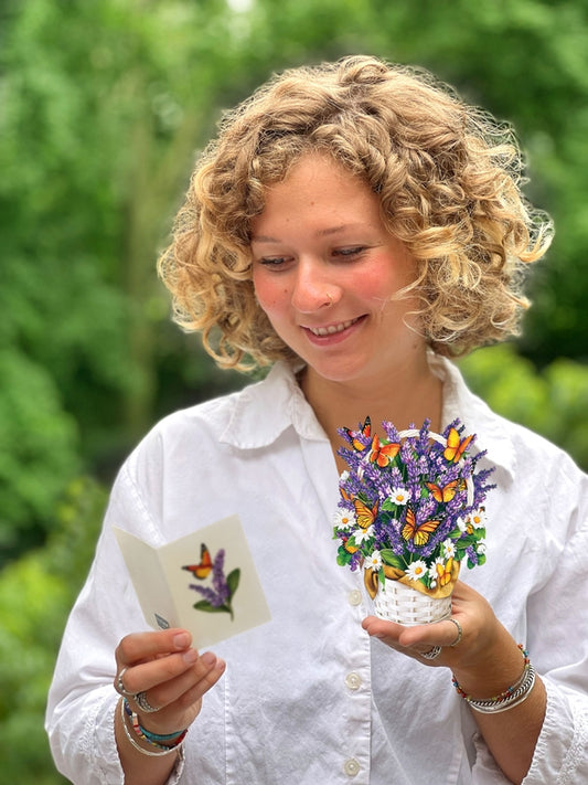 Mini Pop-Up Greeting Cards | Lavender & Butterflies