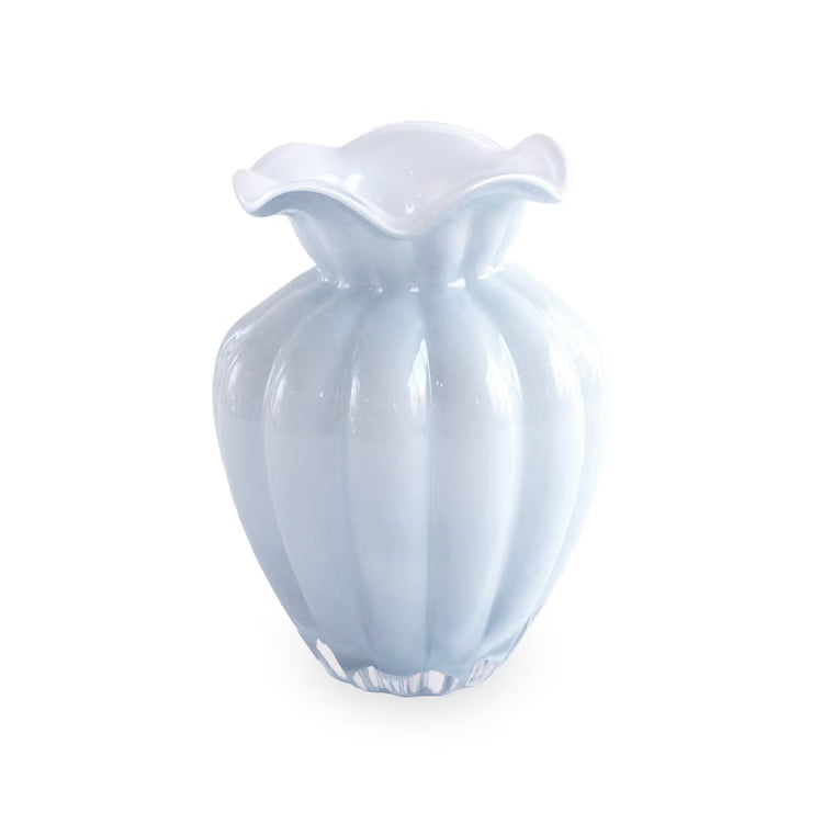 Glass Petal Medium Vase | Periwinkle