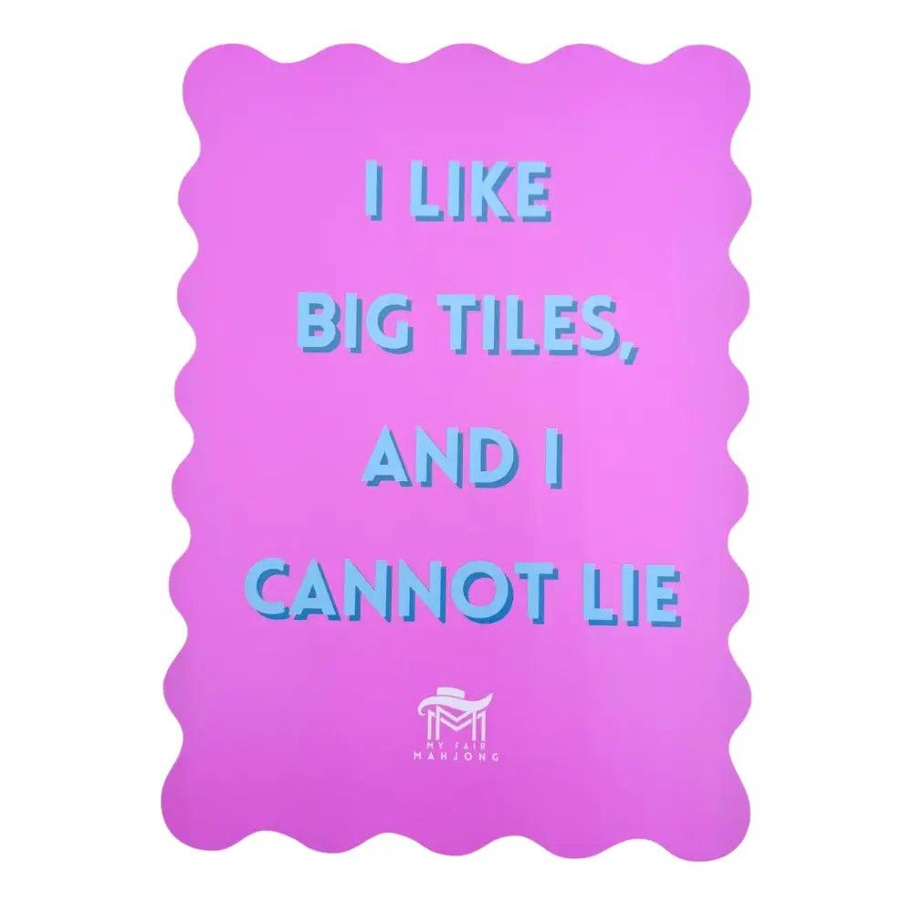 Mahjong Shuffle Card | Purple Big Tiles