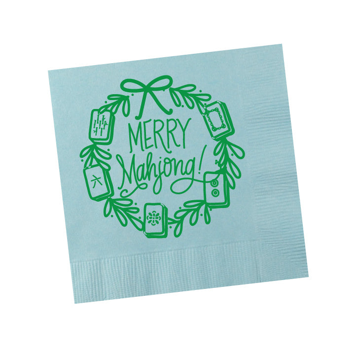 Napkins | Light Blue Merry Mahjong