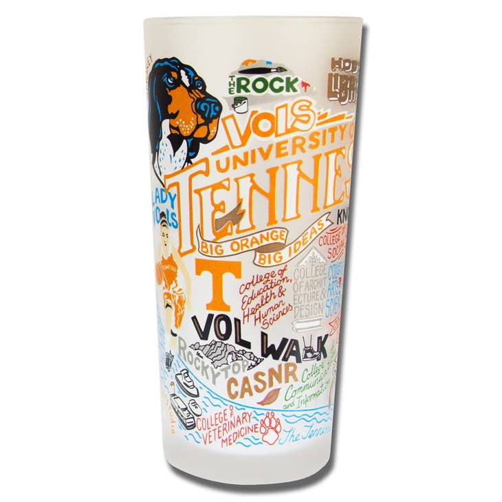 Collegiate Frosted Drinking Glass