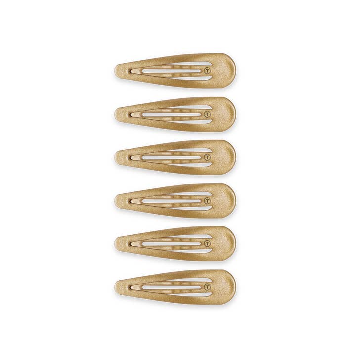 Teleties | Snap Clip | 6 Count | Gold