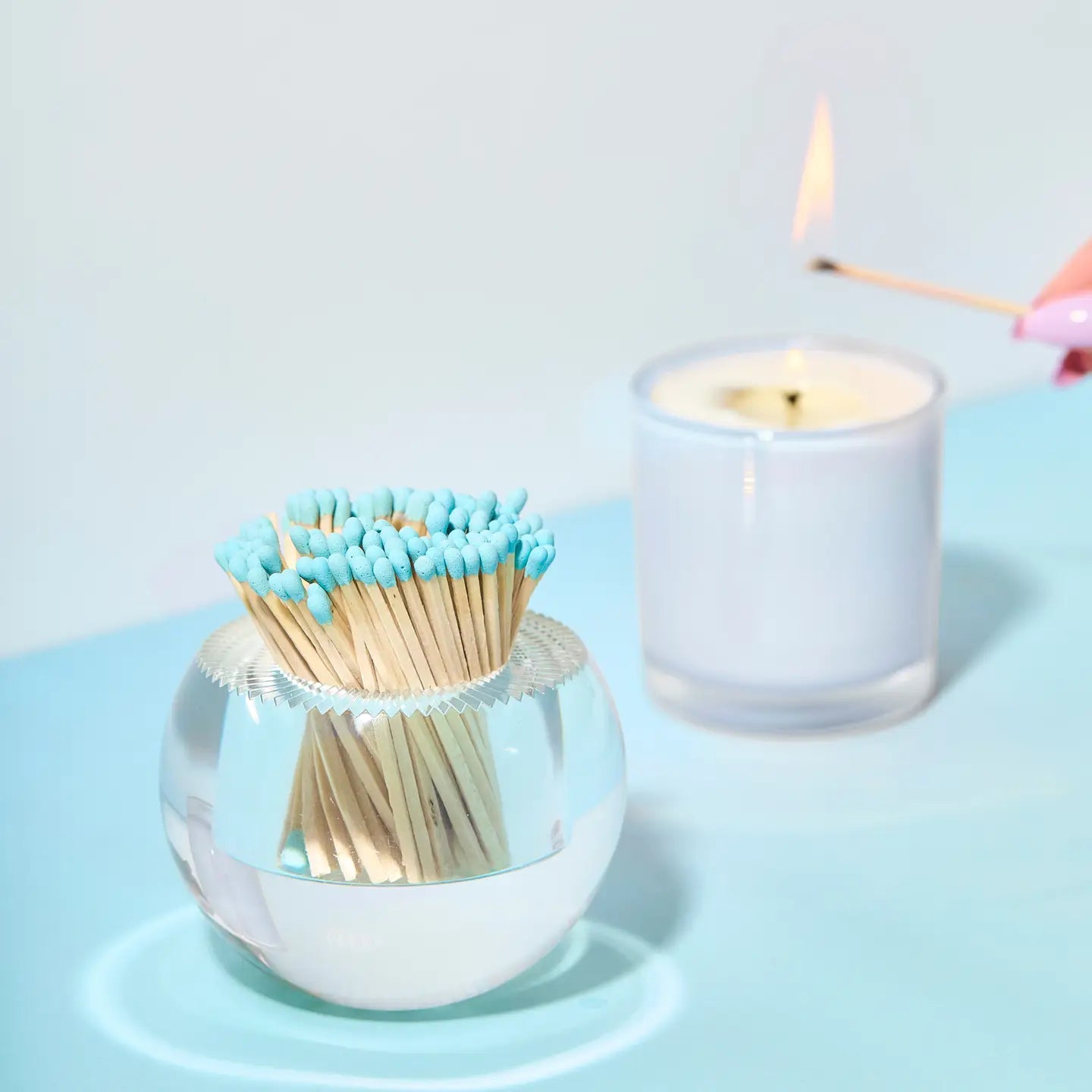 Round Match Striker | Light Blue