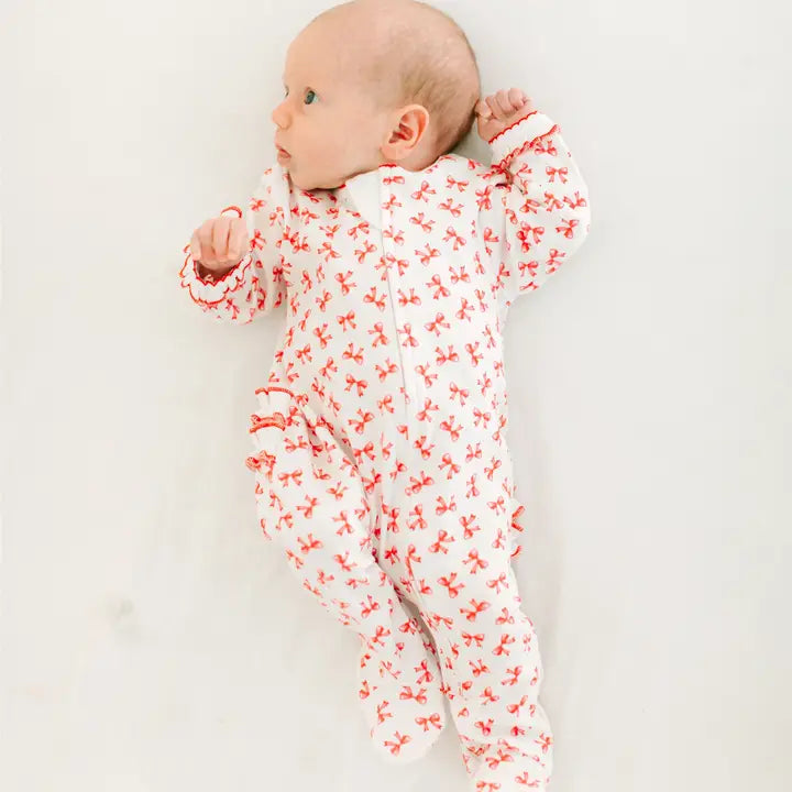 Zip Footie | Scarlett Bows