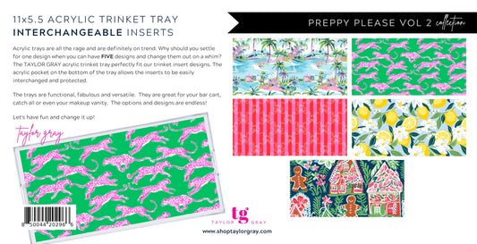 Acrylic Trinket Tray Inserts | Preppy Please Vol 2