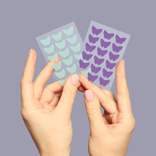 Hydrocolloid Pimple Patches | Mint & Purple Butterfly