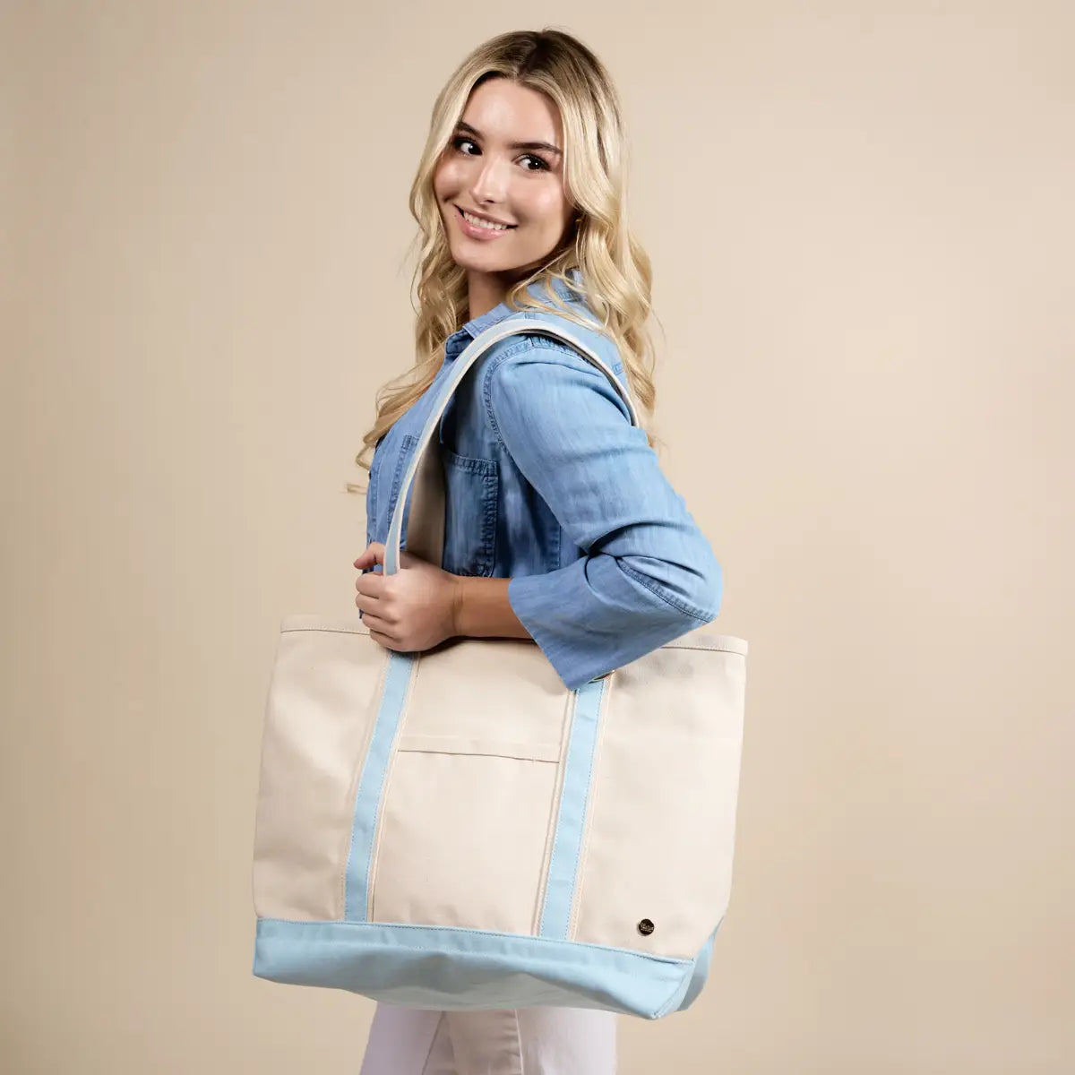 Canvas Tote Bag | Light Blue