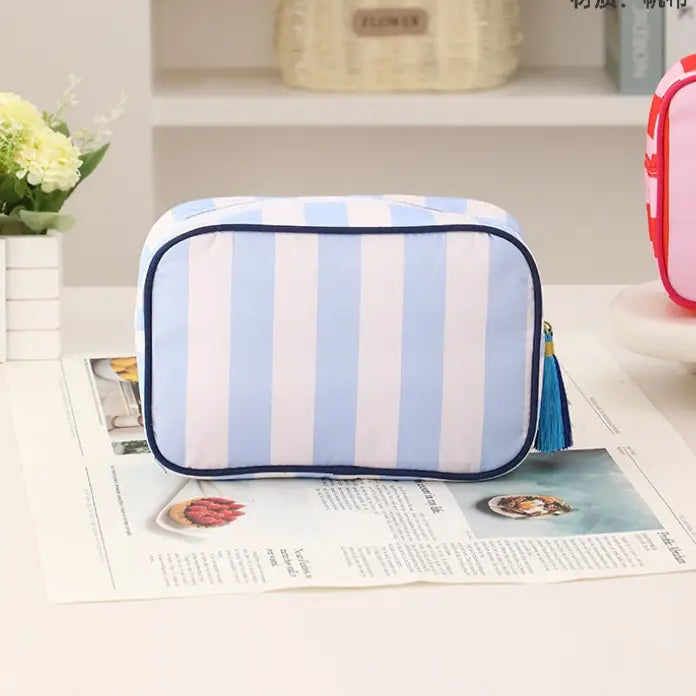 Striped Pouch | Light Blue