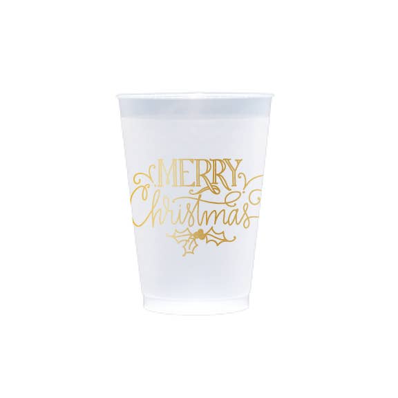 Frosted Cups | Merry Christmas | 20 oz