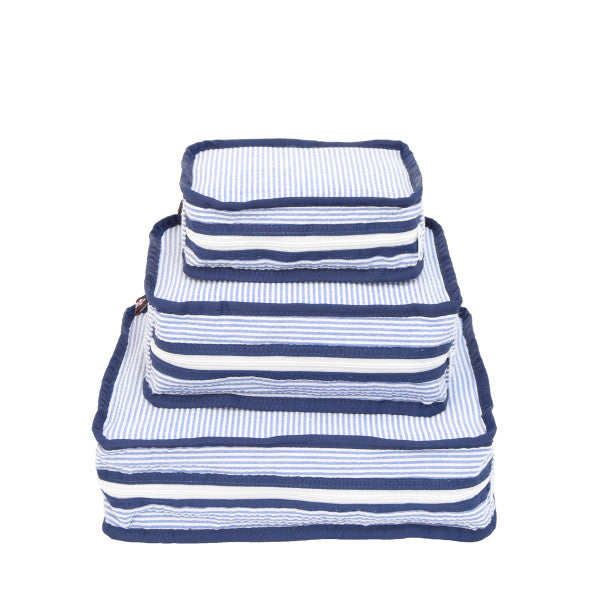 Stacking Set | Navy Seersucker