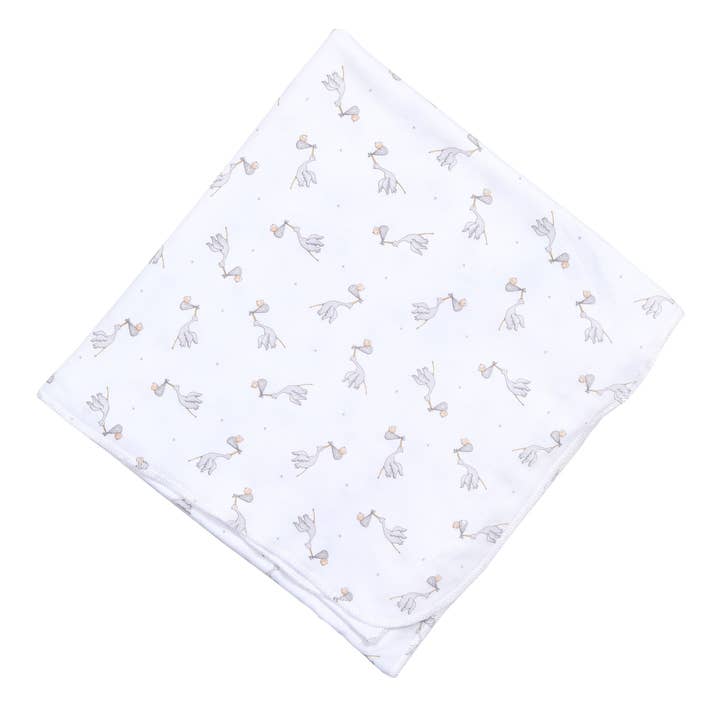 Worth the Wait Swaddle Blanket | Grey