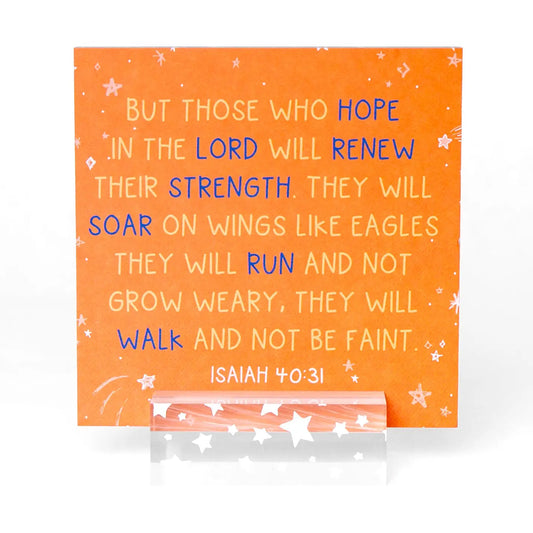 Verses For Strength | Bible Verse Card Set with Display Stand