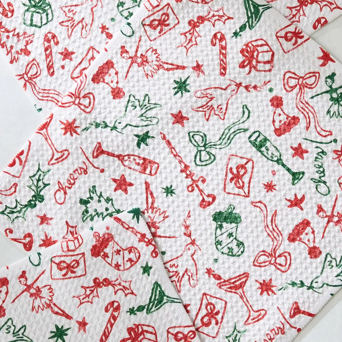 Dishcloth Set | Holiday Doodles