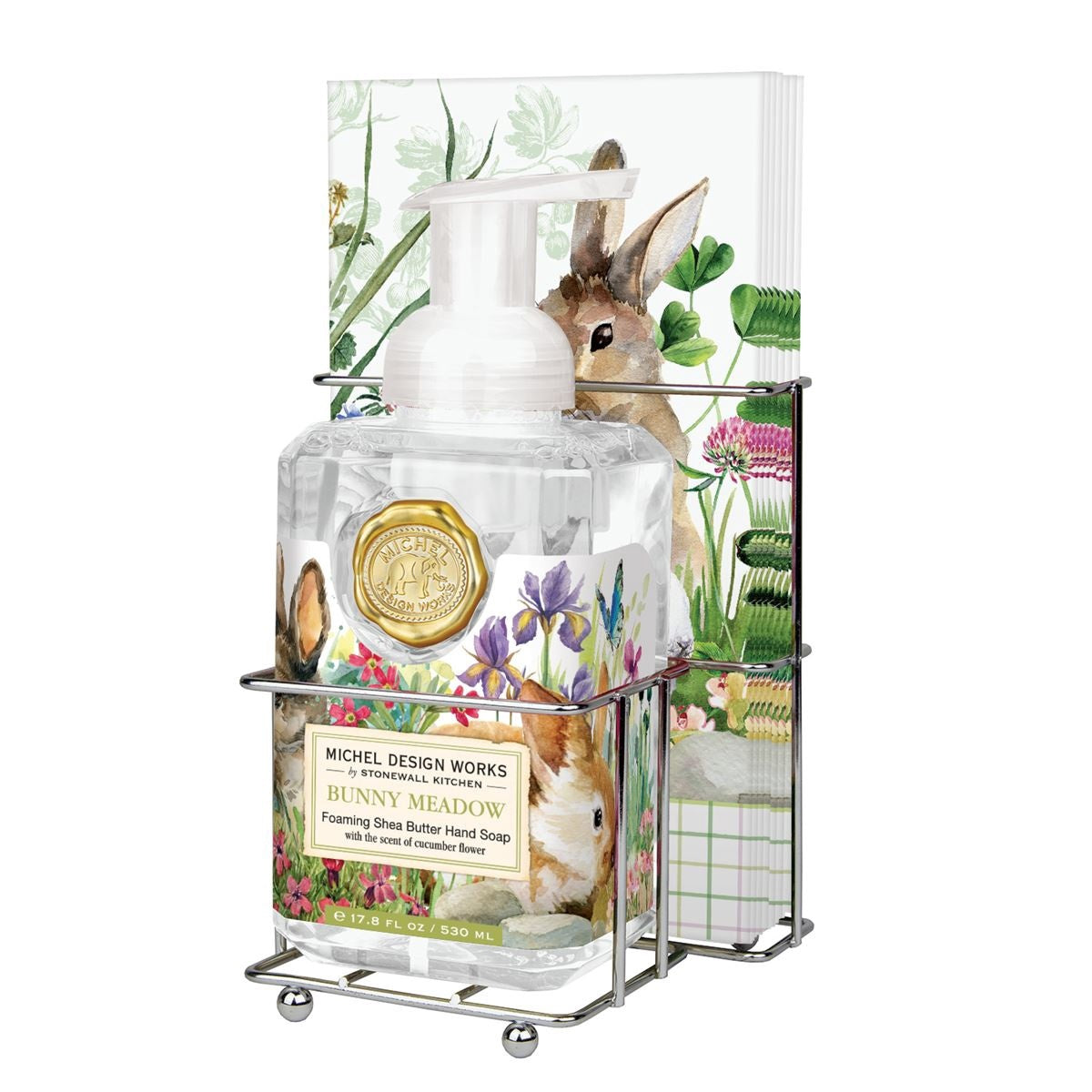 Foaming Soap & Napkin Set | Bunny Meadow