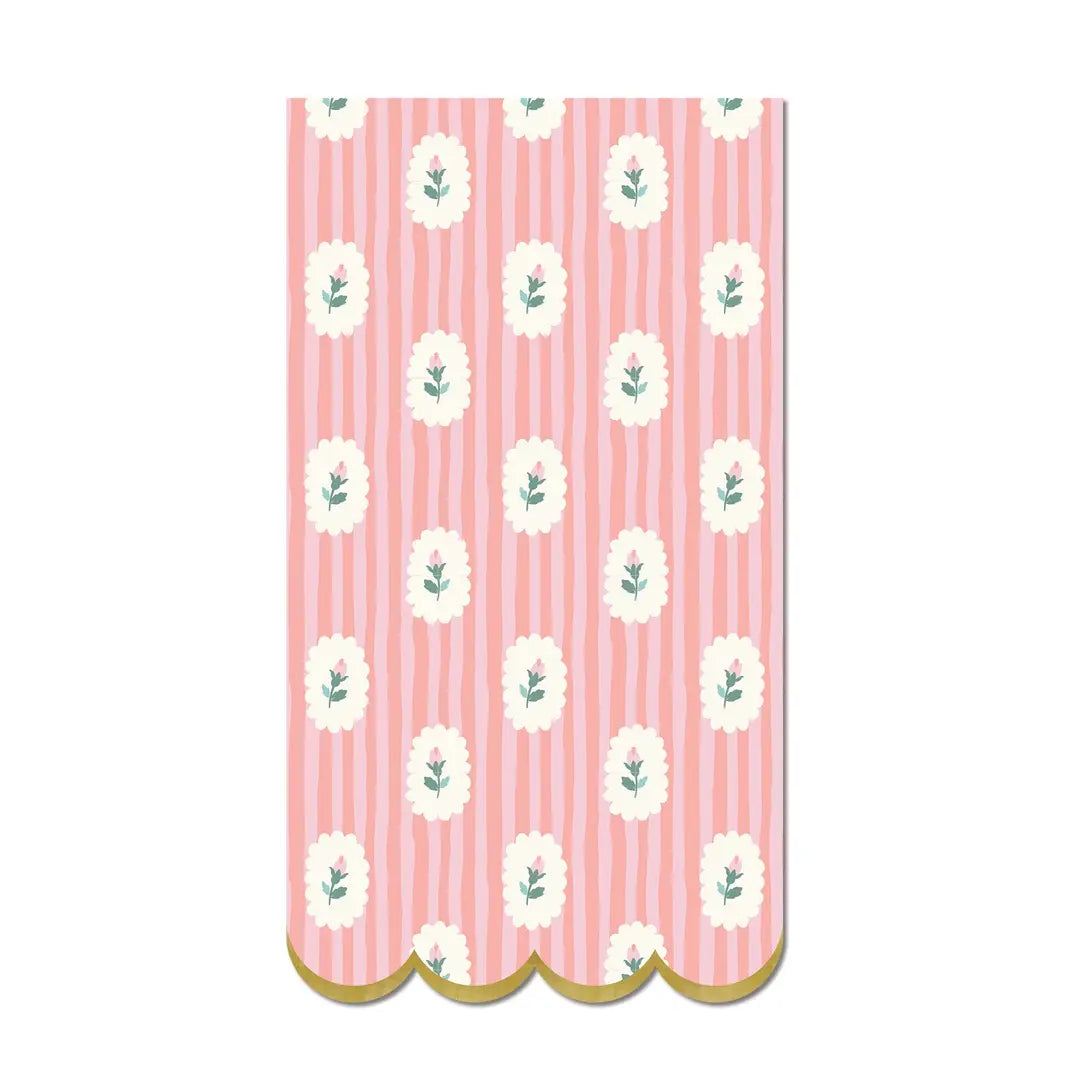Striped Floral Dinner Napkin