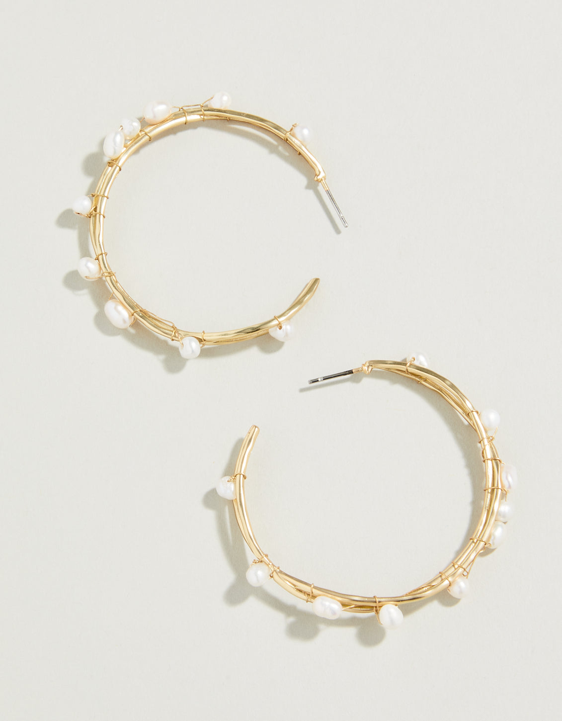 Swell Hoop Earrings Pearl