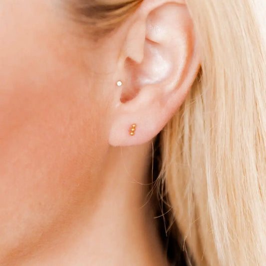 Screwback Stud Earrings | Micro Tally Gold