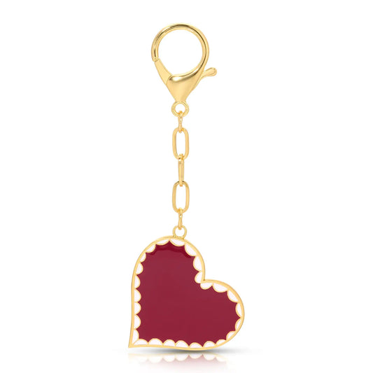 Bag Charm | Scalloped Heart