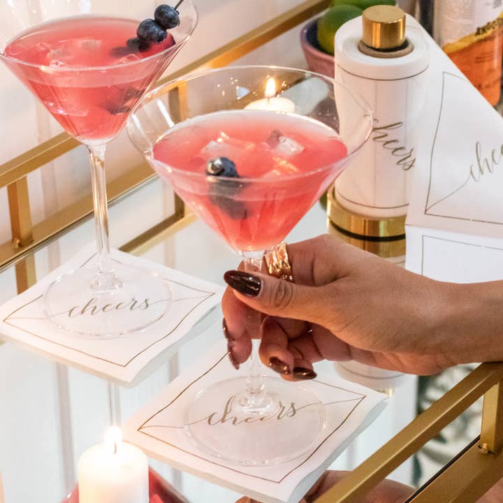 Cocktail Napkin Roll | Cheers | Golden Salute