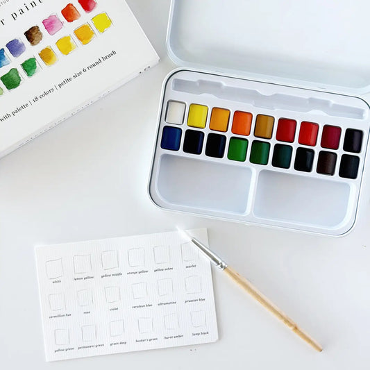 Watercolor Paint Set | 18 Colors w/Brush