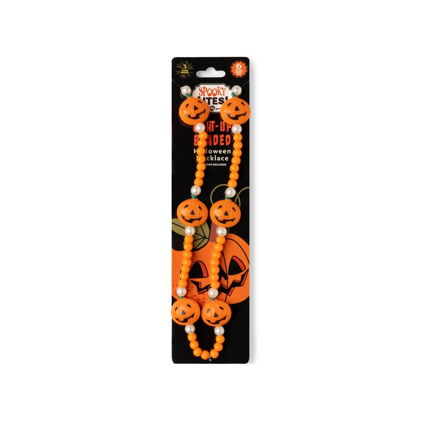 Spooky Lites! Light-Up Beaded Halloween Necklace | Assorted Styles