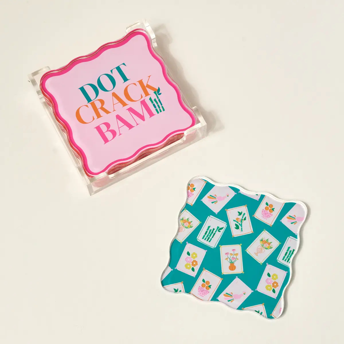 Acrylic Coaster Set | It's Mahj Time
