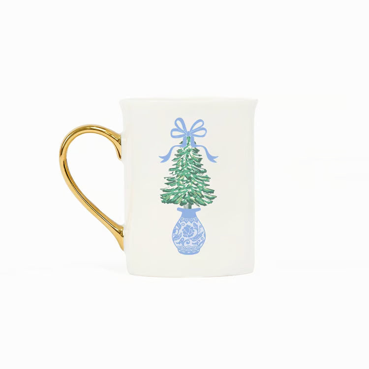 Gold Handle Mug | Winter Pines