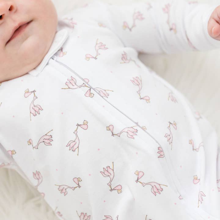 Worth the Wait Zipped Footie | Pink