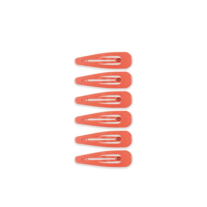 Teleties Snap Clip | 6 Count | Coral Craze