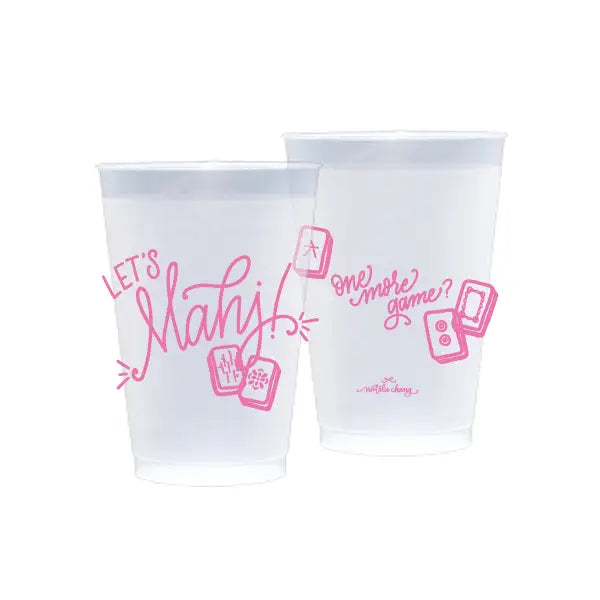 Let's Mahj! Frosted Cups | Pink