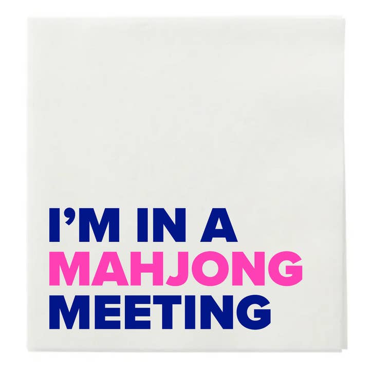 Cocktail Napkins | I'm in a Mahjong Meeting