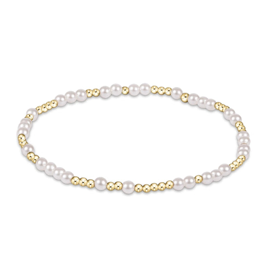 Hope Unwritten 4mm Bead Bracelet - Pearl