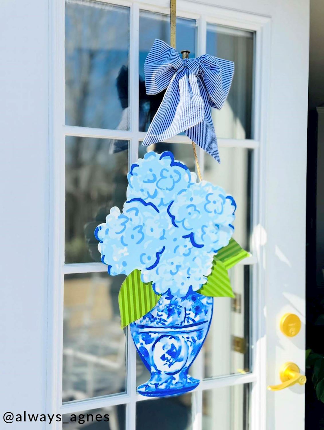Hydrangea Tin Door Hanger