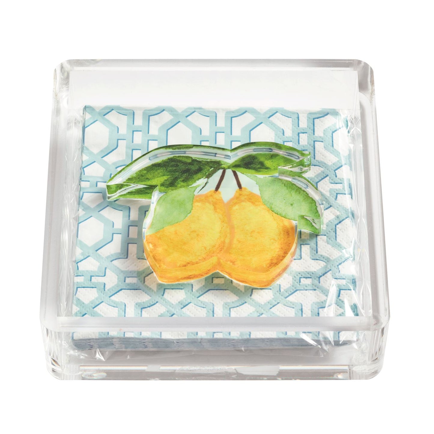Lemon Napkin Holder and Weight Set