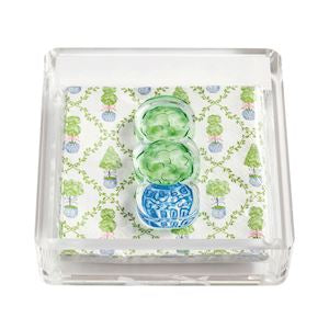 Topiary Napkin Holder and Weight Set