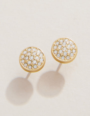 SLV Stud Earrings Stronger/Pave Disk